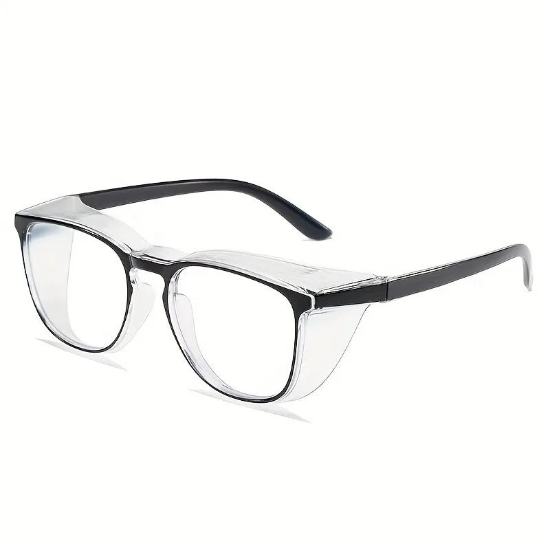 Fashionable Pink Transparent Box Women's Glasses, Full Frame Design, Transparent Lenses, Daily Casual Style
