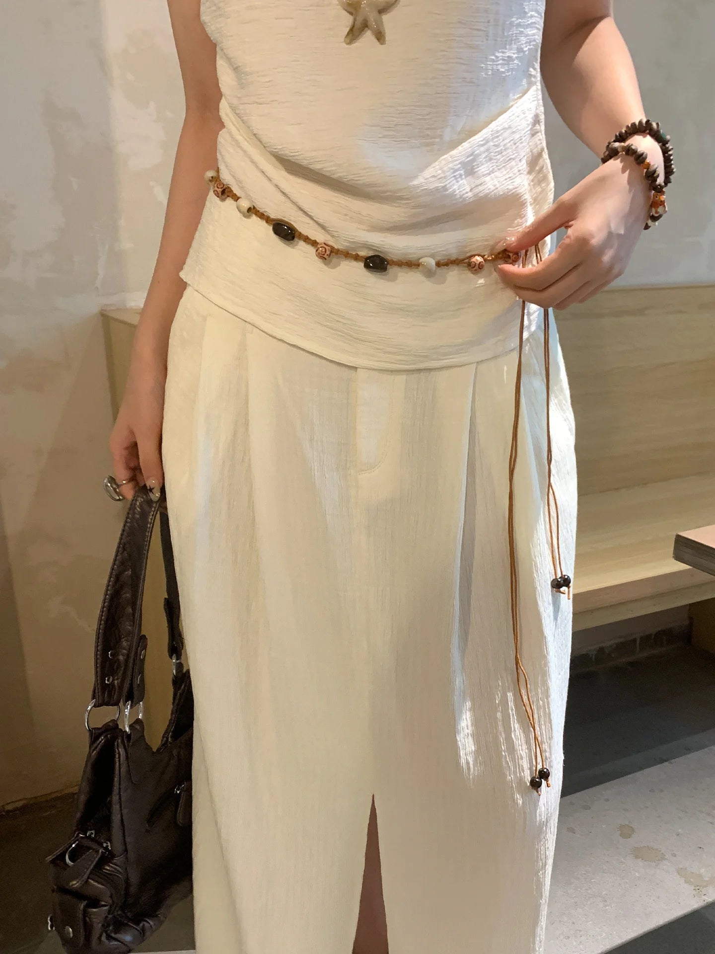 Ethnic Style Woven Beaded Waist Rope For Women With A Dress To Decorate The Summer Bohemian Belt And Waist Chain To Cinch