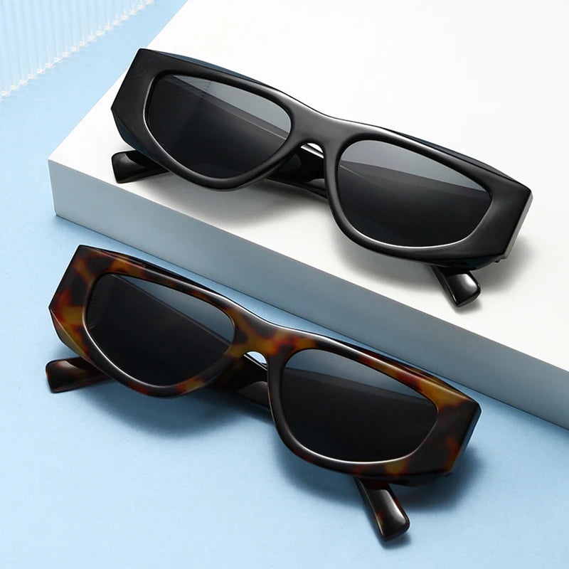 JNPCXI New Polygon Square Sunglasses Women Fashion Green Shades UV400 Retro Men Outdoor Sun Glasses
