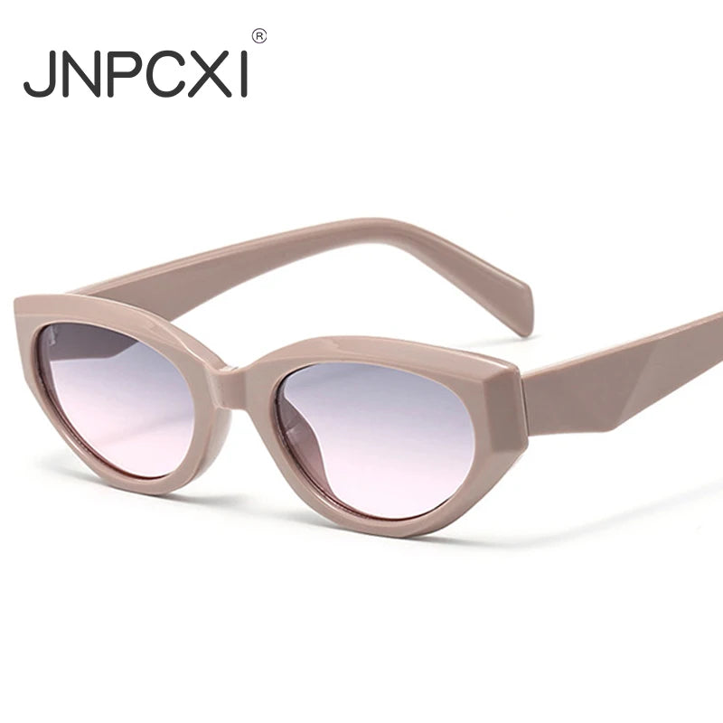 JNPCXI Retro Cat Eye Sunglasses Women Luxury Fashion Punk Sun Glasses for Ladies Shades Retro Eyewear UV400