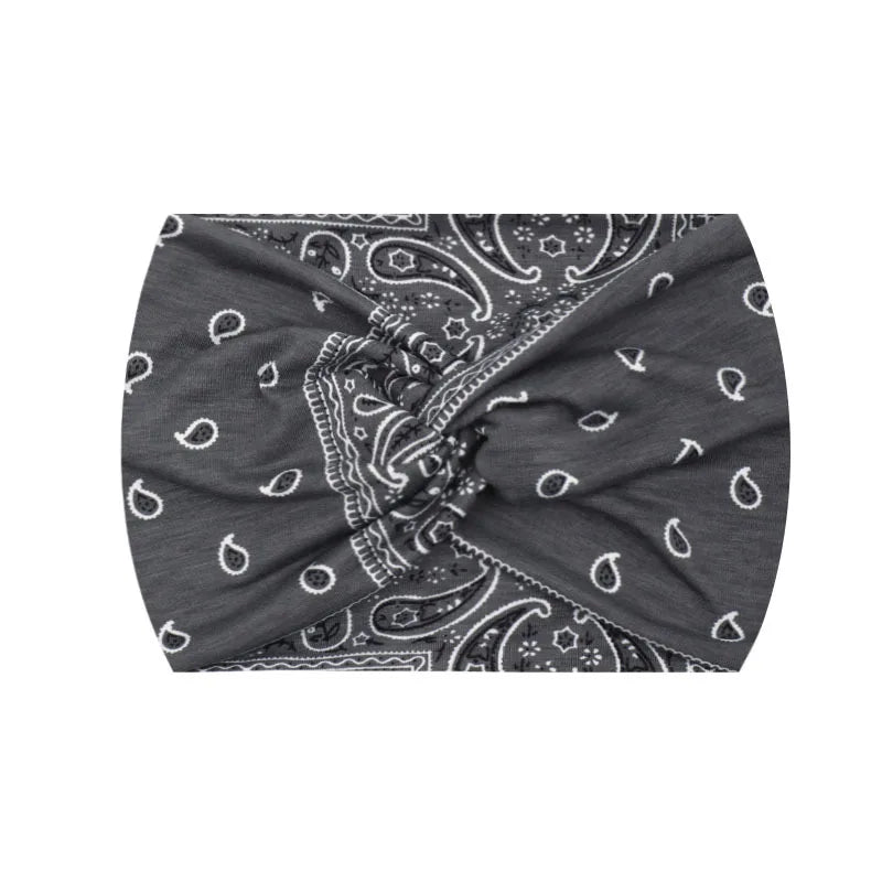 Widening 18CM stretch printed sports sweatband headband headscarf hairband hair tie hair accessories