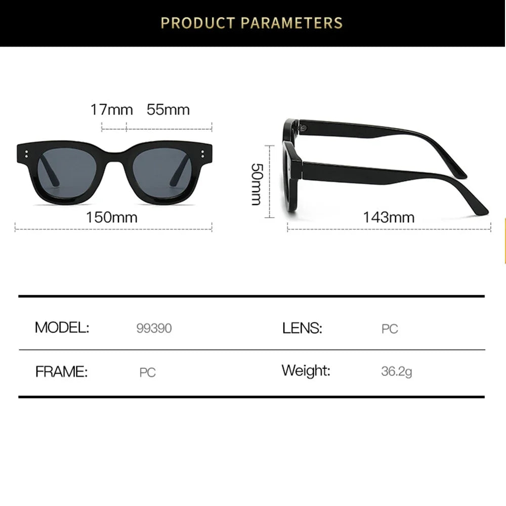 JNPCXI Retro Round Women Sunglasses Fashion Yellow Rivets Decoration Men Punk Shades UV400 Sun Glasses
