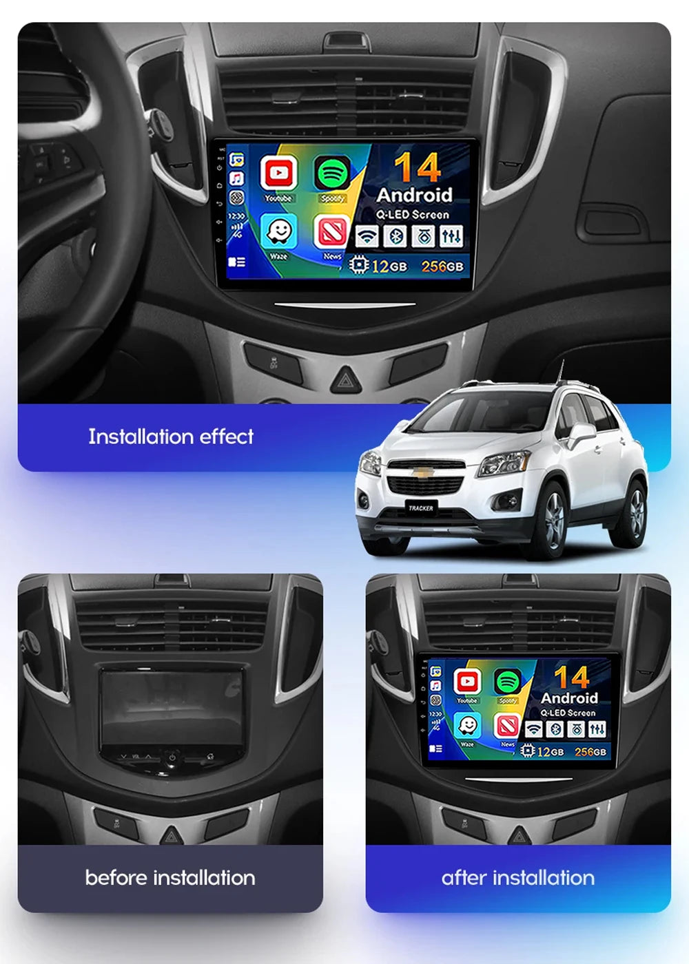Androd 15 For Chevrolet Tracker 3 TRAX 2013 - 2015 Auto Carplay Bluetooth Car Radio Multimedia Video Player Navigation GPS