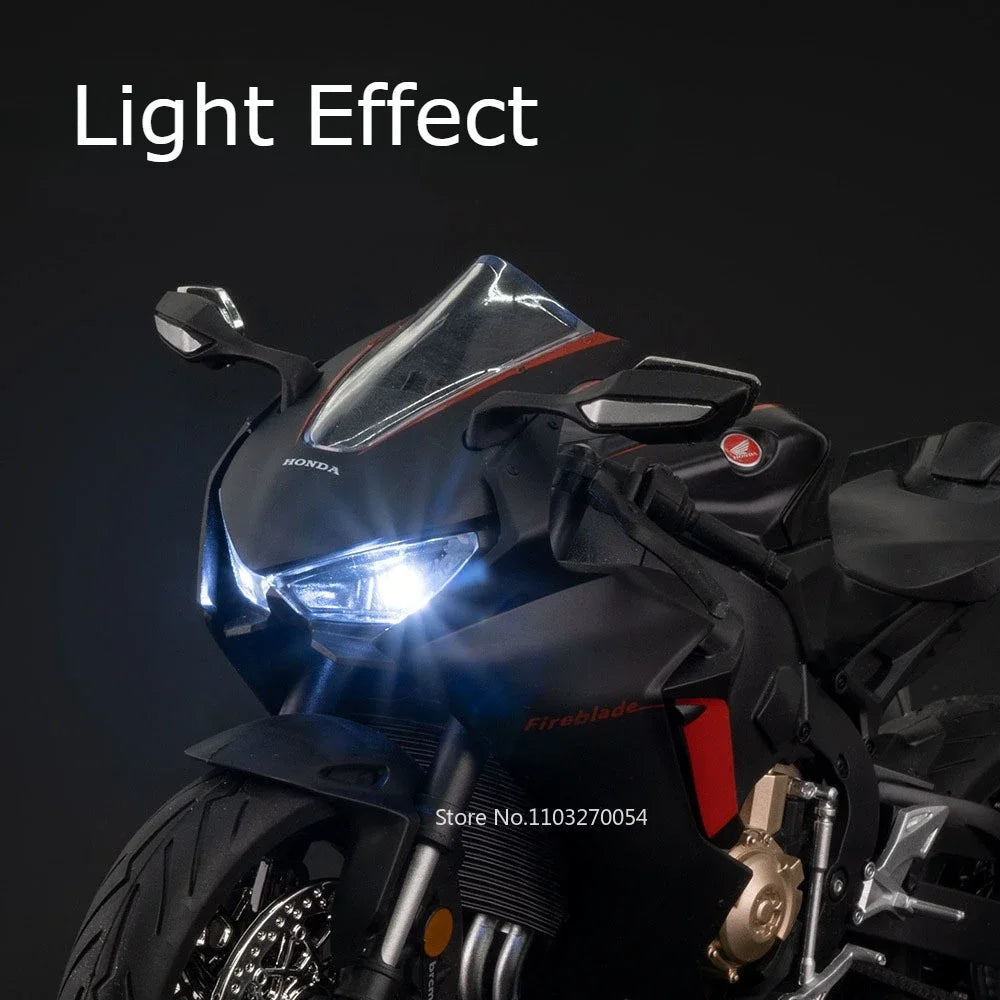 1:9 Honda CBR1000 Monkey Alloy Motorcycle Model Diecast Toys Front Wheel Steering Light Miniature Vehices Children Birthday Gift