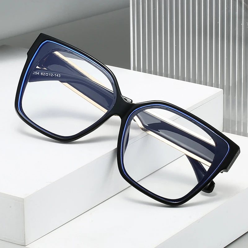 JNPCXI New Fashion Square Women Glasses Frame Clear Anti-Blu-Ray Eyewear Retro Men Optical Frame Computer Goggles