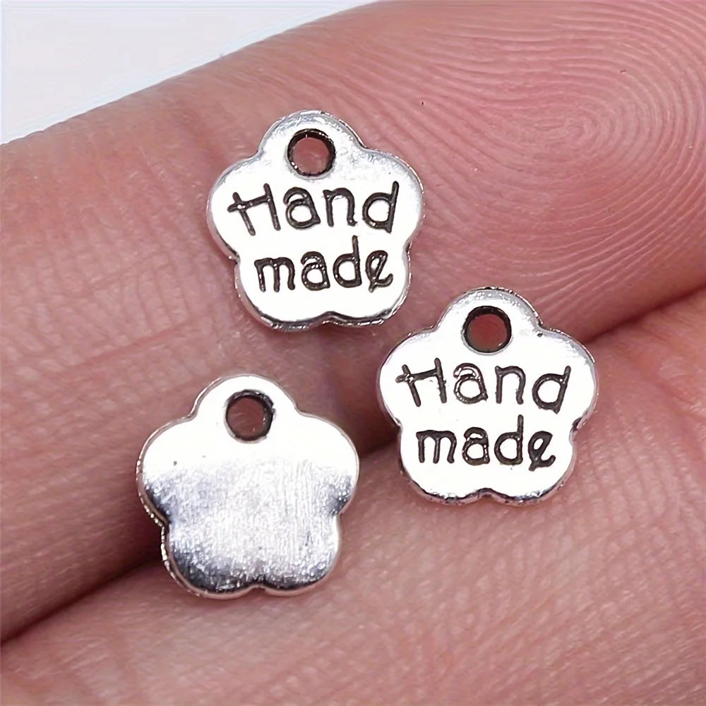 40pcs Silver Plated Handmade Charms Flower Pendants for Jewelry Making DIY Handmade Necklace Earrings Bracelets Accessories