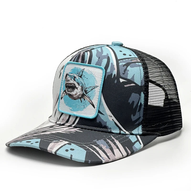 Luxury Designer Shark Wolf Bear Embroidered Baseball Cap Snapback Trucker Hats