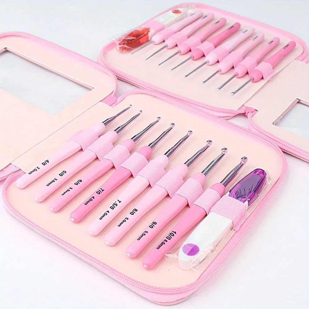 Comfort Crochet Set, Thick Grip, Ergonomic Soft Handle Hooks Set with Various Sizes-Perfect for DIY Knitting Crocheting Supplies