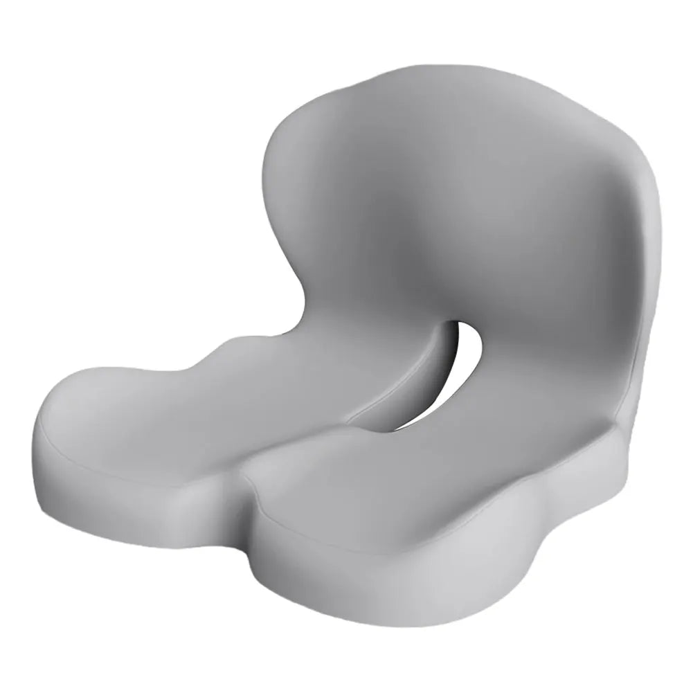 Grey Memory Foam L-Shaped Integrated OfficeChair Cushion Lumbar Support Car Seat