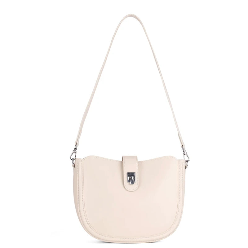 Women's fashion cowhide Genuine Leather Crossbody Handbag Female Vintage Underarm Shoulder Bag luxury designer Messenger Bag