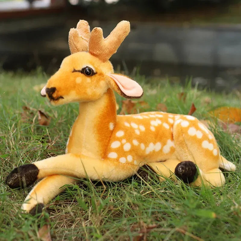 Giant Stuffed Plush Animal Real Life Deer Toy Kids Doll Teaching Prop Toy Children's Birthday Gift Simulation Sika Deer Model