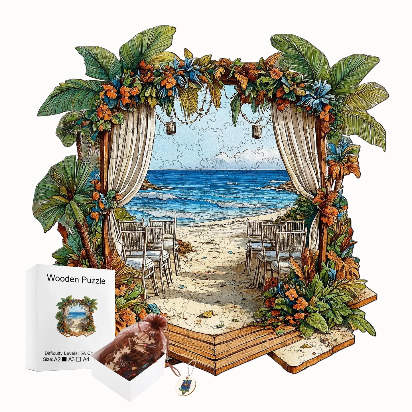 Challenging Wooden Jigsaw Puzzles Home Decor Unique Shape Christmas and Halloween Gift Toy for Teen and Kid