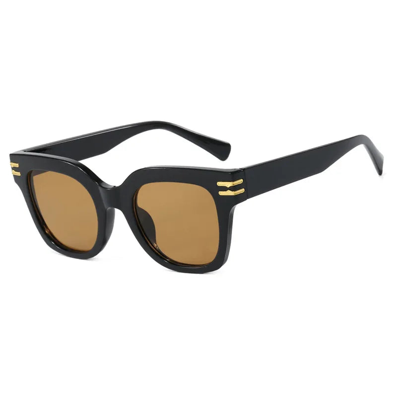 JNPCXI Ins Popular Fashion Square Women Sunglasses Retro Rivets Men Trending Sun Glasses Gradient Shades UV400