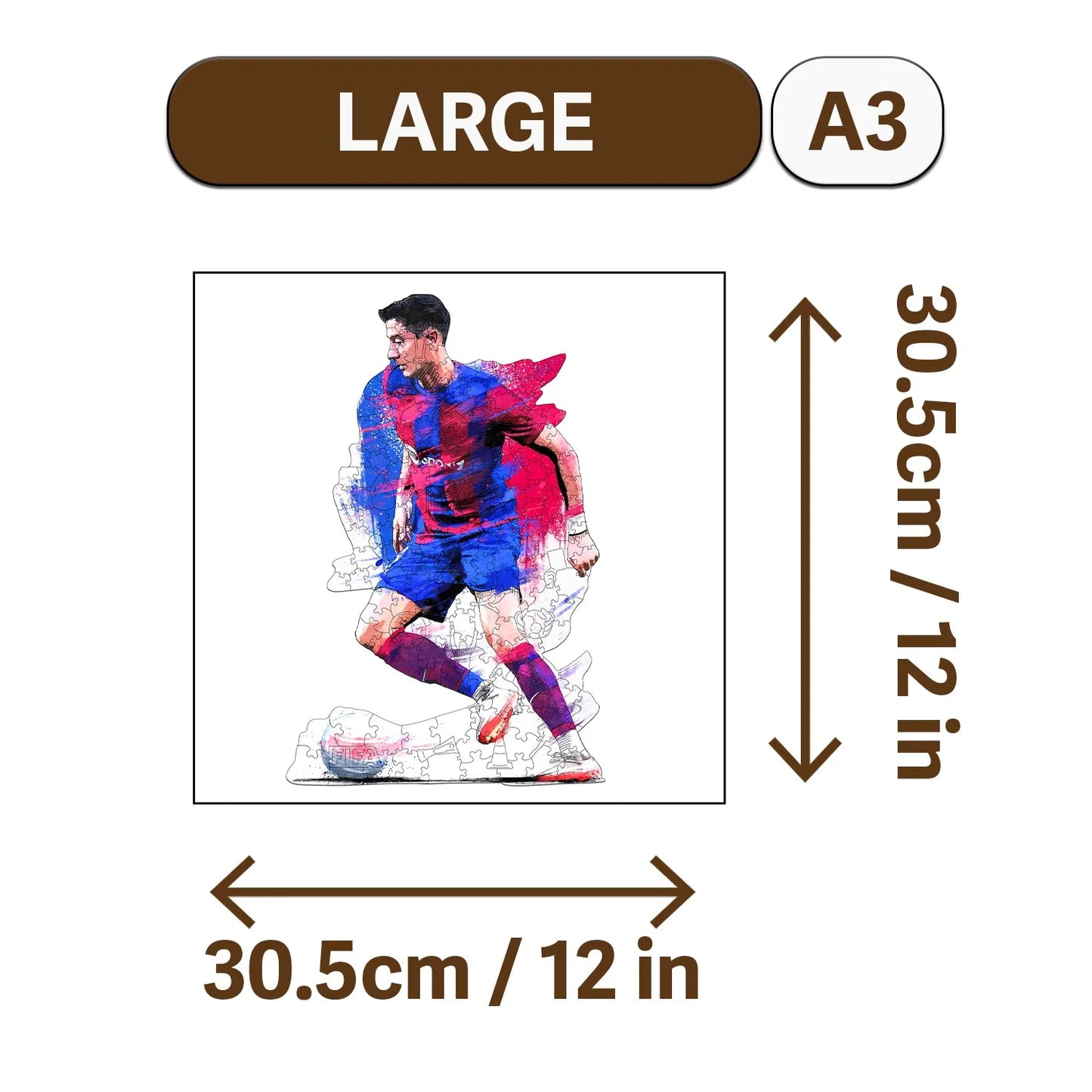 Football Genius Wooden Jigsaw Puzzle Wood Home Decor Painting Christmas and Halloween Gift Toy for Teen and Kid