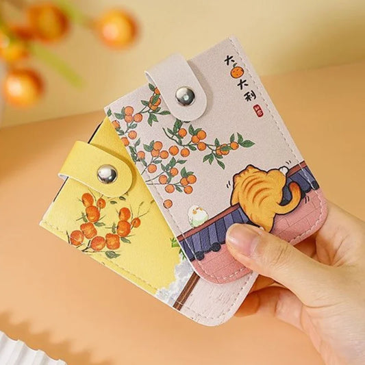 Laminated Concealed Mini Card Wallet RFID Blocking 4 Cards Pockets ID Card Holder Pull-out Type PU Leather Business Card Case