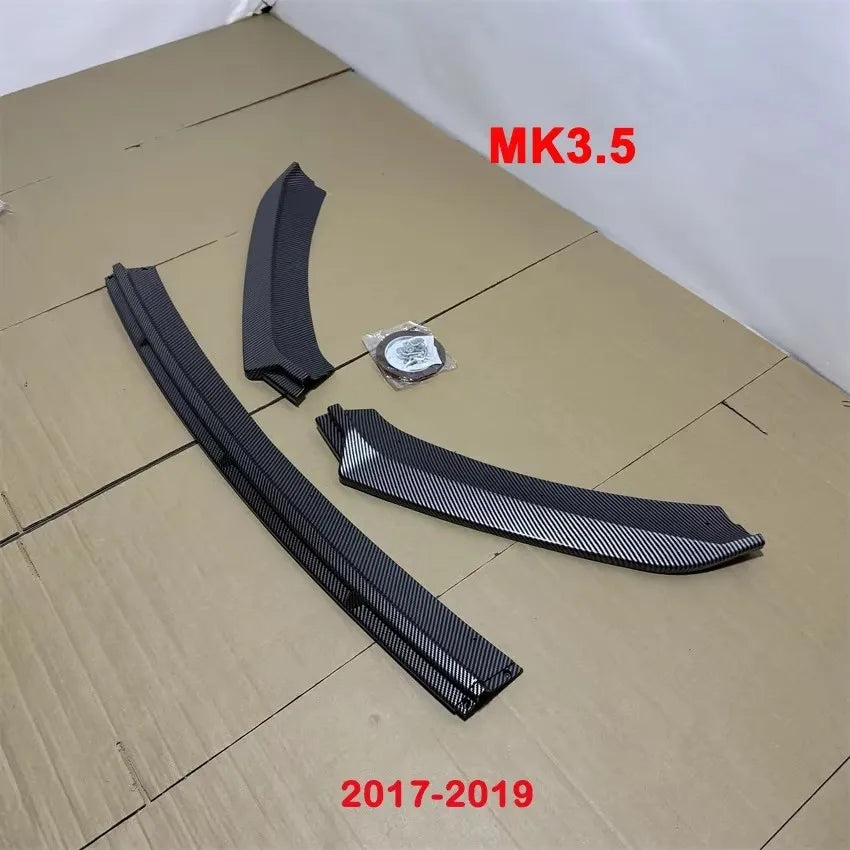 For Seat Leon 3 MK3 MK3.5 5F TDI TSI ST SC 2012-2019 Front Bumper Spoiler Diffuser Lip Lower Splitter Guard Body Kit Gloss Black