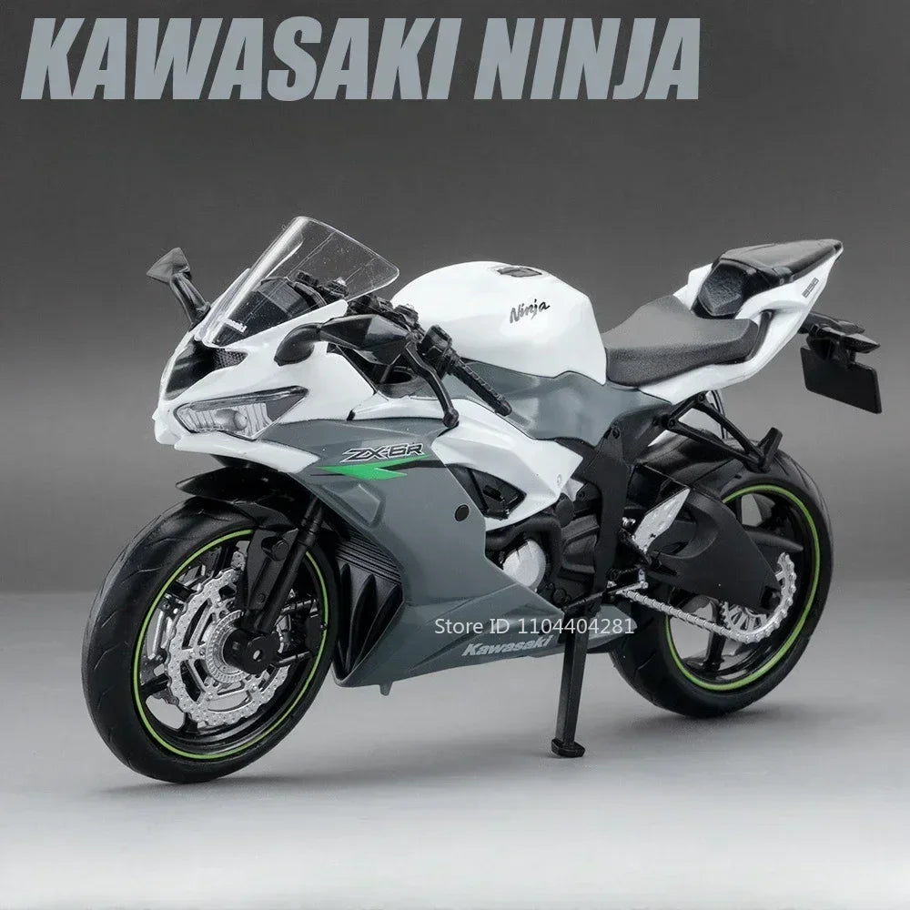 1/12 SportsterS Kawasaki ZX-6R Alloy Cars Models Motorbike Toys Diecast Sound Light Motorcycle Series Model Kids Christmas Gifts