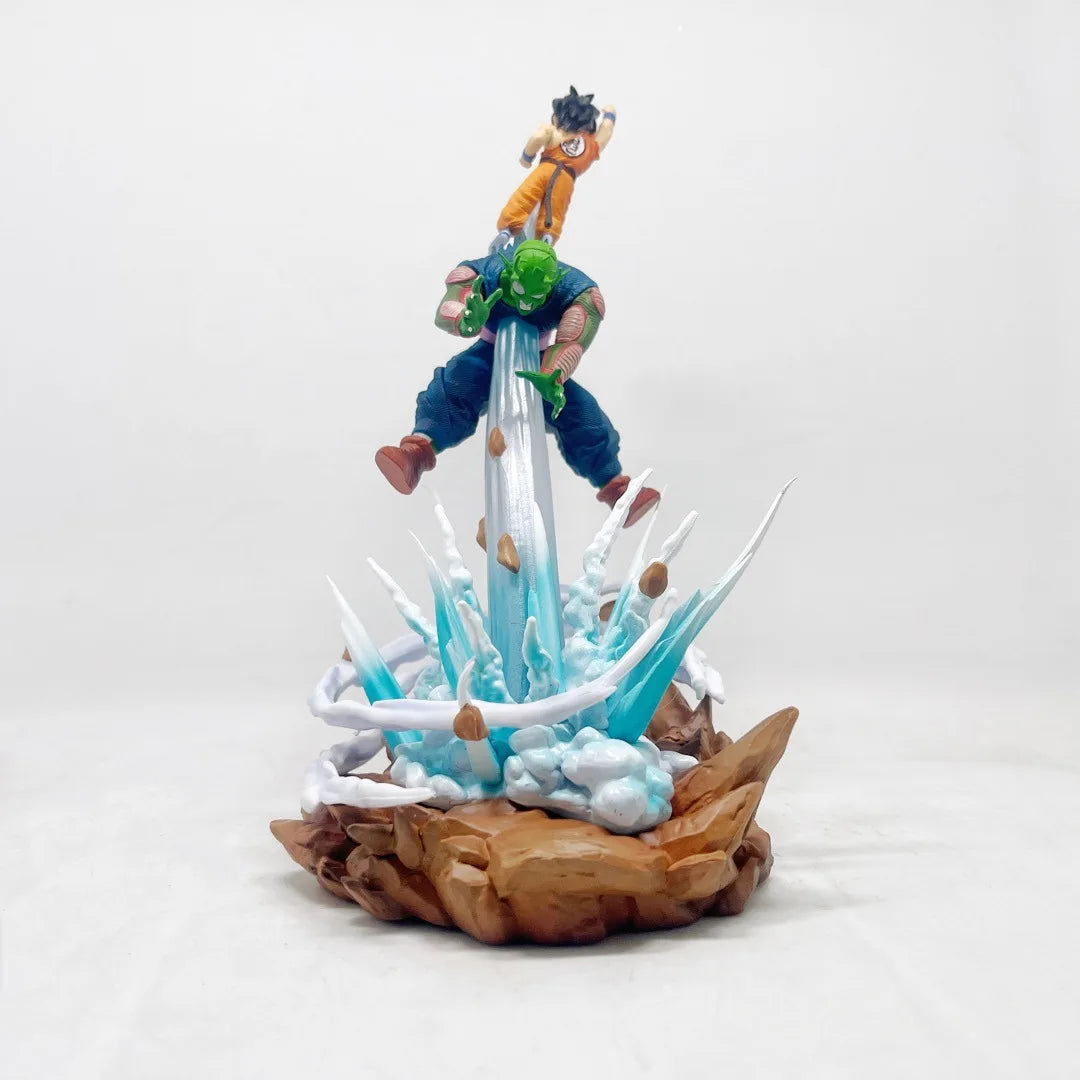 10 inches Dragon Ball Anime Figures Piccolo Vs Son Goku Battle Figurine Statue