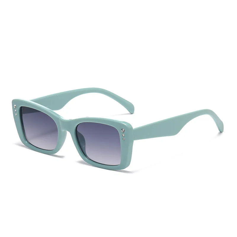 JNPCXI Vintage Suqare Women Luxury Sunglasses Diamond Shades UV400 Fashion Gradient Men Sun Glasses