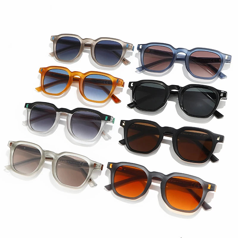 JNPCXI New Fashion Sunglasses Men Vintage Square Gradient Sun Glasses Outdoor Sports Party Vacation Travel Driving Eyeglasses