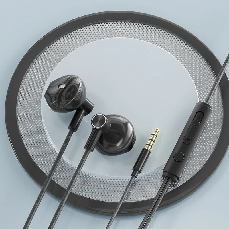 Wired Headphones Noise-cancelling Bass In-ear Movement 3.5mm With Microphone Original Typec Fitting For Xiaomi Huawei Samsung