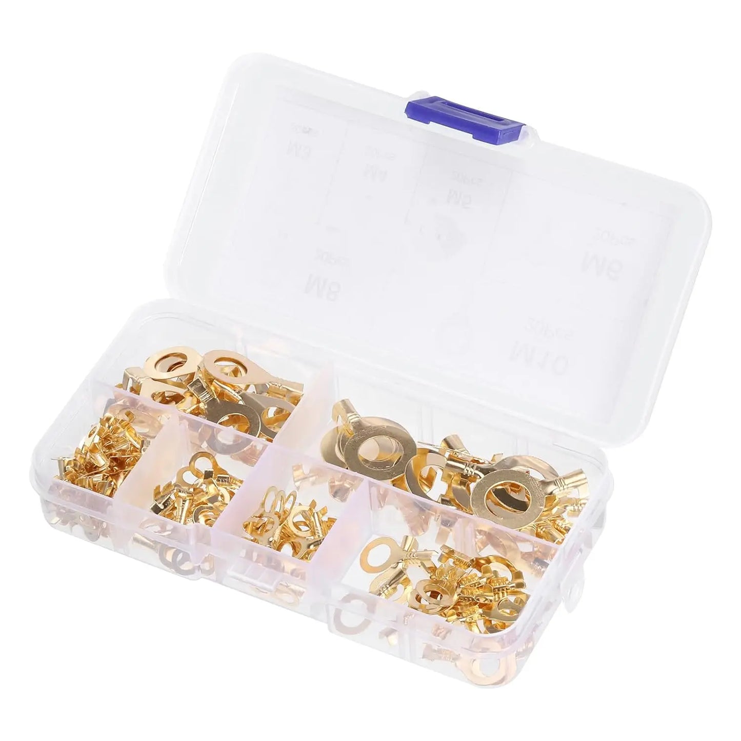 150pcs 8 Types Metal Wire Lugs Crimp Wire Connector Eyelets Cable Connection Clamp for Industrial Electric Battery