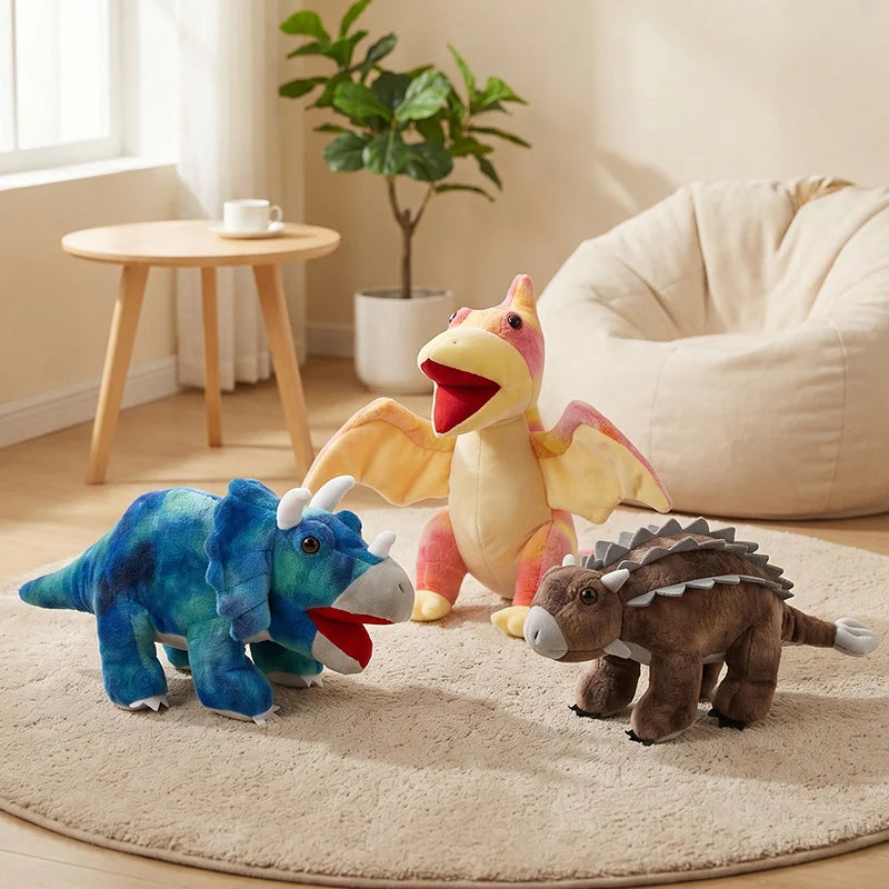Jurassic Dinosaur Plush Toys T-Rex Velociraptor Ankylosaurus Stuffed Animals Soft Dinosaur Dolls Boy Gift Stuffed Dino Plushie