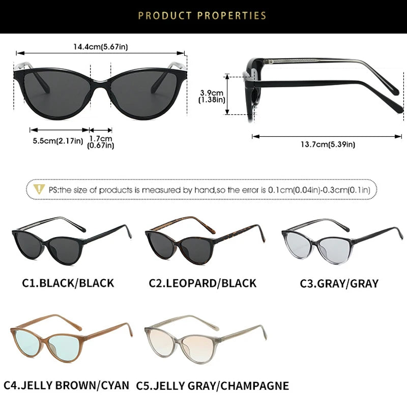 JNPCXI New 2026 Cat Eye Frame Oval Sunglasses Women Fashionable Luxurious Design Outdoor Street Style Men Travel Sun Glasses