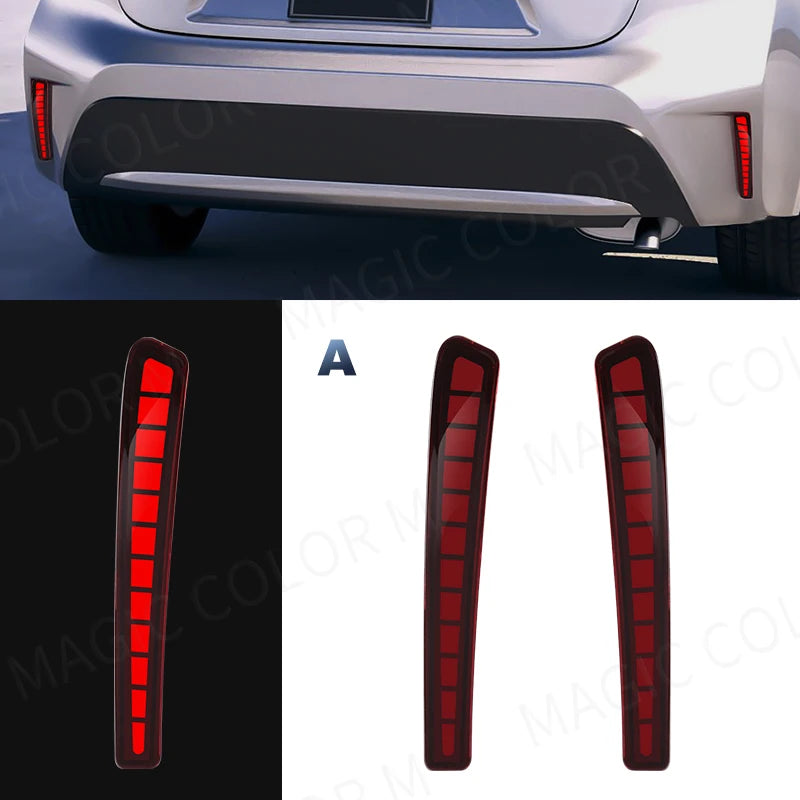 For Toyota Corolla Altis L LE XLE 2020 2021 Car Rear Bumper Reflector Red Smoked Sequential Turn Signal Light Brake Fog Lamp 12V