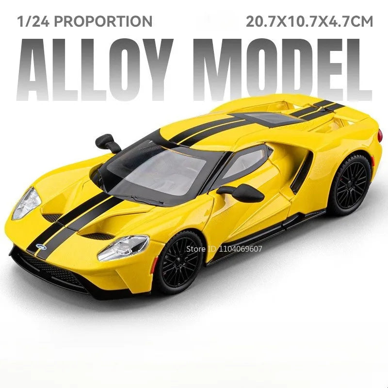 1:24 GT MC20 Alloy Diecast Supercar Toys Models Sound Light Pull Back Shock Absorption Miniature Vehices Friend's Holiday Gifts