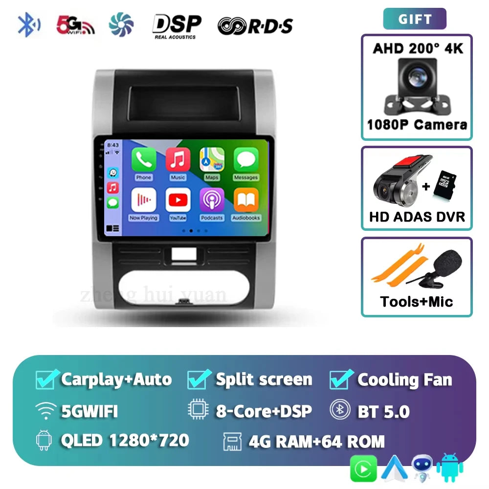 For Nissan X-Trail 2 T31 2007 - 2015 Android 15 4G WIFI Car Radio Carplay Auto Multimedia Stereo Video Player GPS Navigation BT