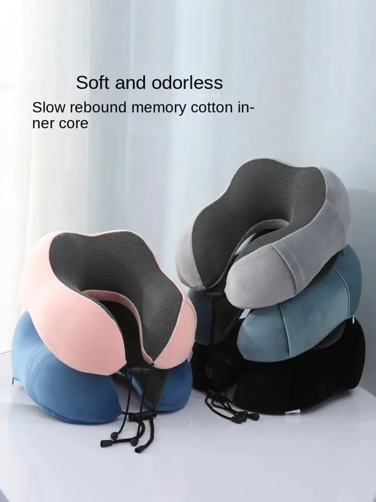 1pc Rebound Travel Pillow, U-shaped Headrest Neck Support Nap Air Palne Pillow