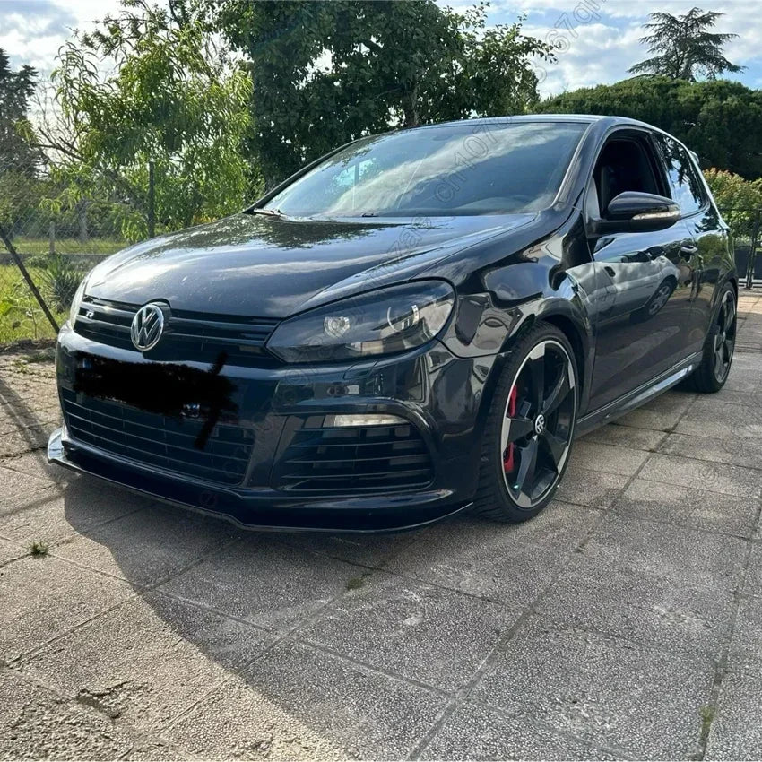 For Volkswagen Golf 6 MK6 R R20 2008-2013 Maxton Style Front Bumper Splitter Lip Diffuser Body Kit Spoiler Guard Gloss Black