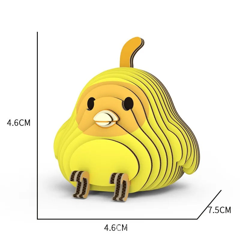 Animal 3D Paper Puzzle For Kids Educational Toys Parrot Theme Funny DIY Manual Assembly Three-dimensional Model Toy For Boy Girl
