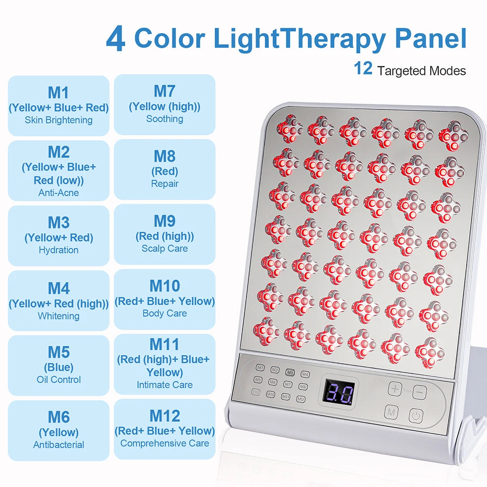 Face Body 4 Colors LED Photon Beauty Board Red Light Skin Rejuvenation LED Beauty Device Back Care LED Mask SPA Salon