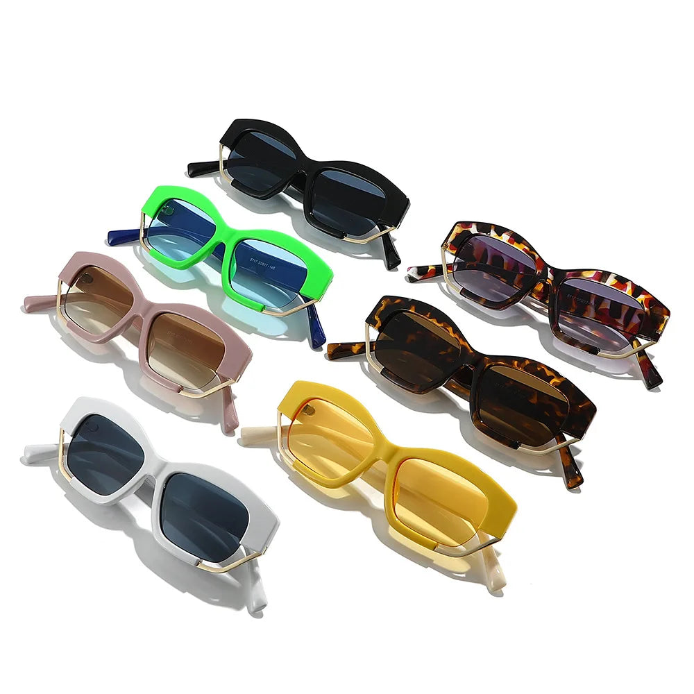 JNPCXI New Designer Sunglasses Women Men Fashion Decoration Hollow Metal Unique Sun Shades Unisex Eywear UV400