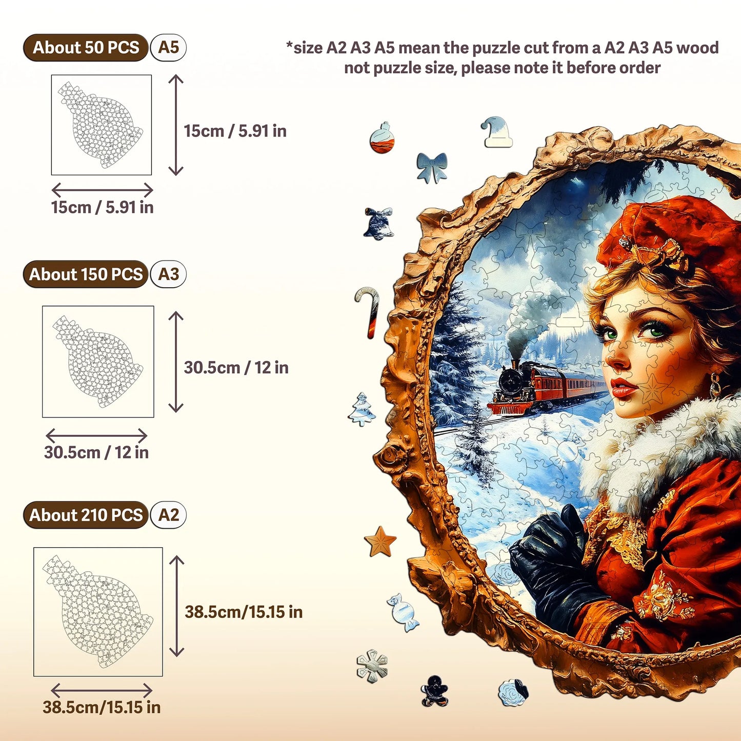 Nowadays Retro Art Style Wooden Jigsaw Puzzle Wood Home Decor Painting Christmas and Halloween Gift Toy for Teen and Kid