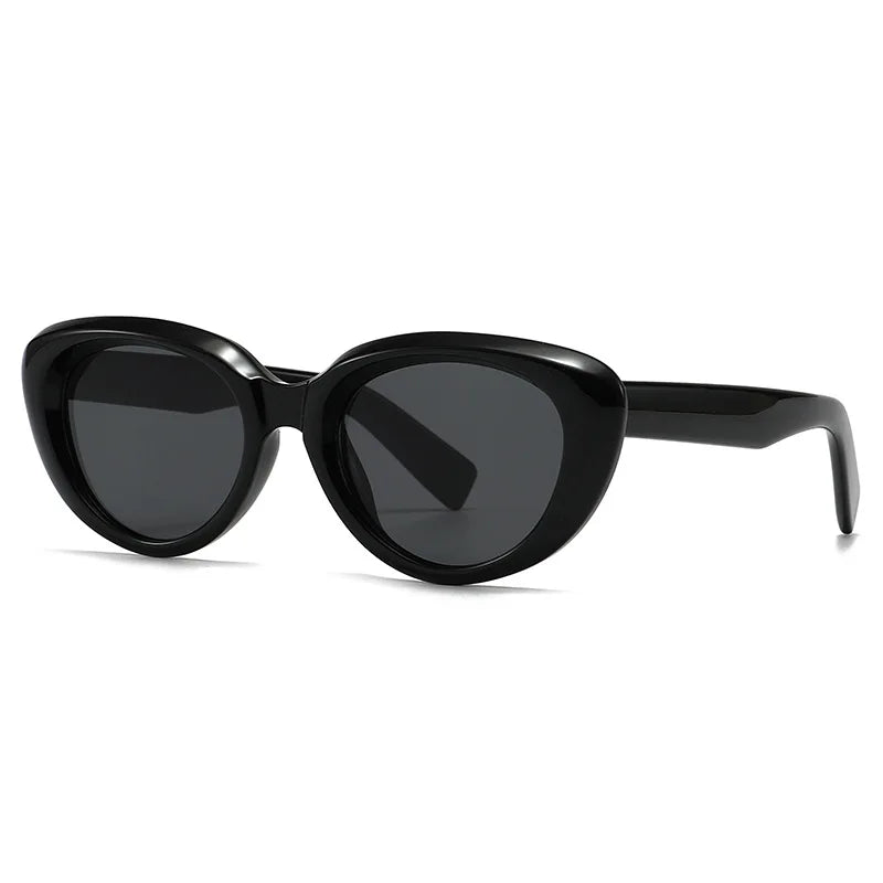 JNPCXI New Vintage Cat Eye Women Sunglasses Fashion Rivets Men Tea Shades UV400 Trending Sun Glasses