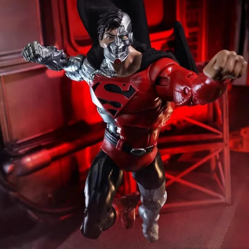 7" DC Superman Anime Figure, CYBORG Superman Action Figure Mechanical Hero