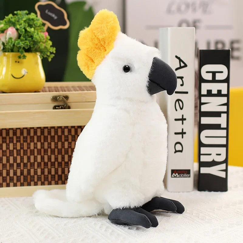 Simulation Stuffed Animal Cute Birds Parrots Toucan Eagle Peacock  Pigeon Plushies Toys Educational Gift