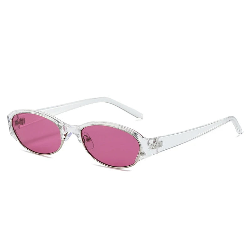 JNPCXI New Ins Popular Fashion Oval Sunglasses Women Retro Punk Shades UV400