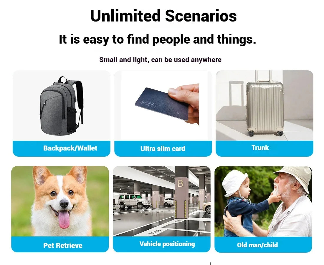 Smart wallet tracking card wireless charging GPS locator UltraSlim Antilost card
