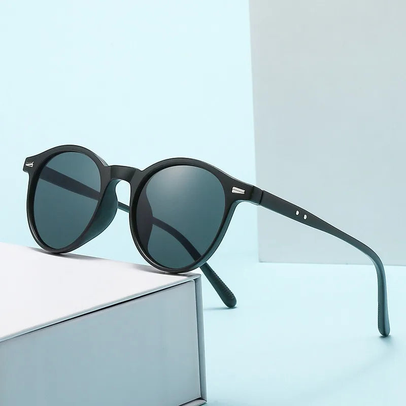 Internet Celebrity Small Round Frame Sunglasses for Men and Women UV Resistant and Sunscreen Sunglasses