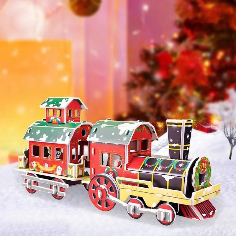 Christmas Gifts 3D Three-dimensional Puzzle Children's Kindergarten Early Education Handmade DIY Explosive Educational Toys