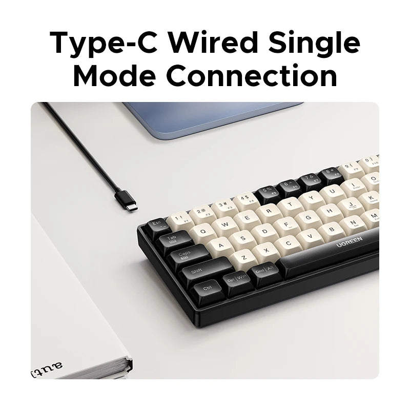 Mechanical Wired Keyboard 61 PBT Keycaps Russian/EN Laptop Windows Mac OS Gamin