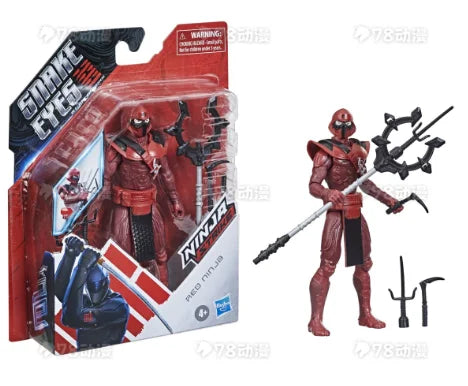 Original Hasbro G.I. Joe Snake Eyes: G.I. Joe Origins Red Ninja Anime Figures Toys Models Collection