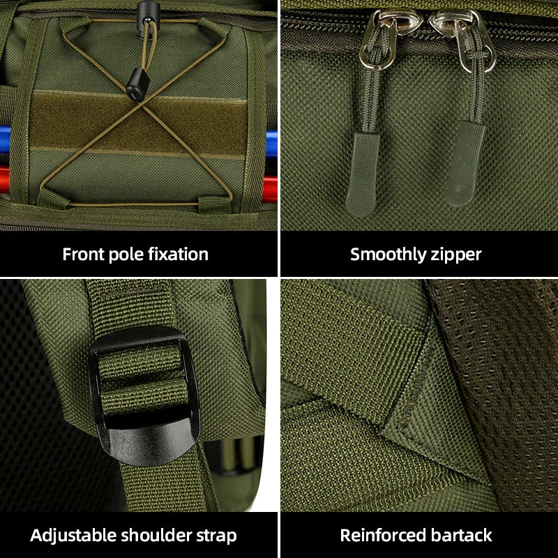 90L Tactical Backpack Travel Camping Luggage Molle Bag Outdoor Hiking Trek Bags