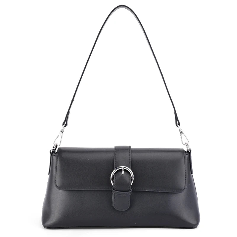 Women Genuine Leather Simple Solid Color Crossbody Bag Lightweight Small Shoulder Bag Luxury Designer Lightweight Messenger Bag