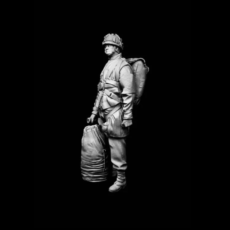 1/16 Casting Resin Model Grey Kit British Paratrooper Parts Model Needs To Be Assembled in An Uncoated State