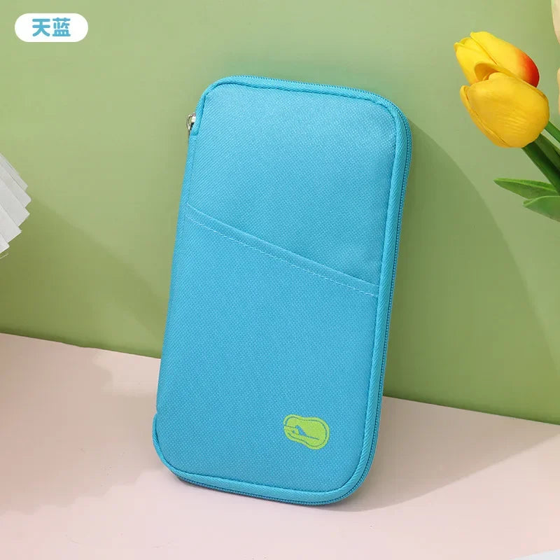 Multi-Functional Wallet-Style Travel Document Holder Men's Women's Style Passport Wallet Organizer Bag Wholesale Stock Available